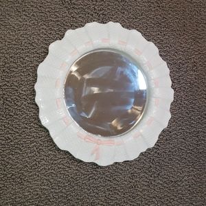 Baby girl wall mirror,  10 inches from end to end